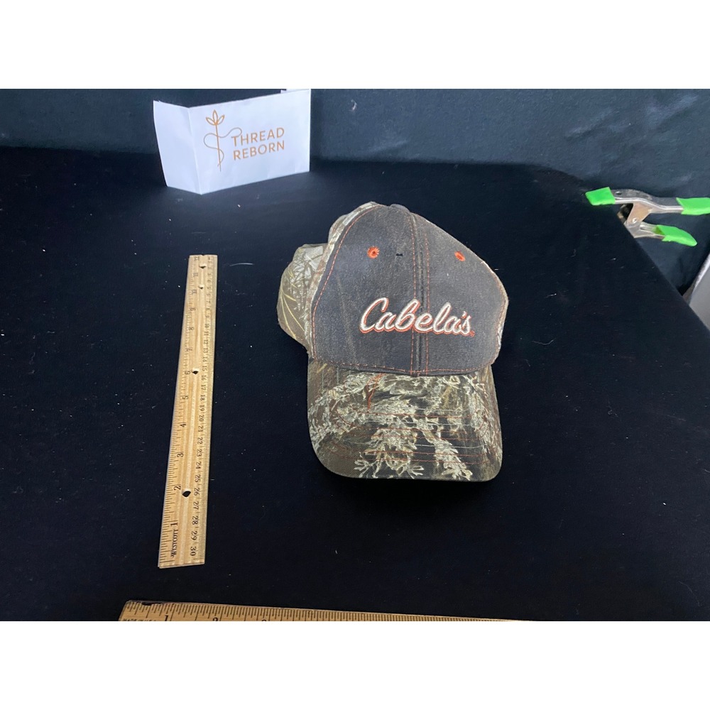 Cabelas Camouflage Baseball‎ Cap Orange Lining Adjustable Outdoor Hat